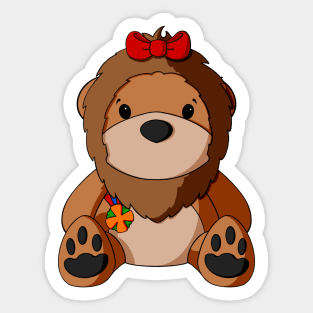 Oz Lion Teddy Bear Sticker